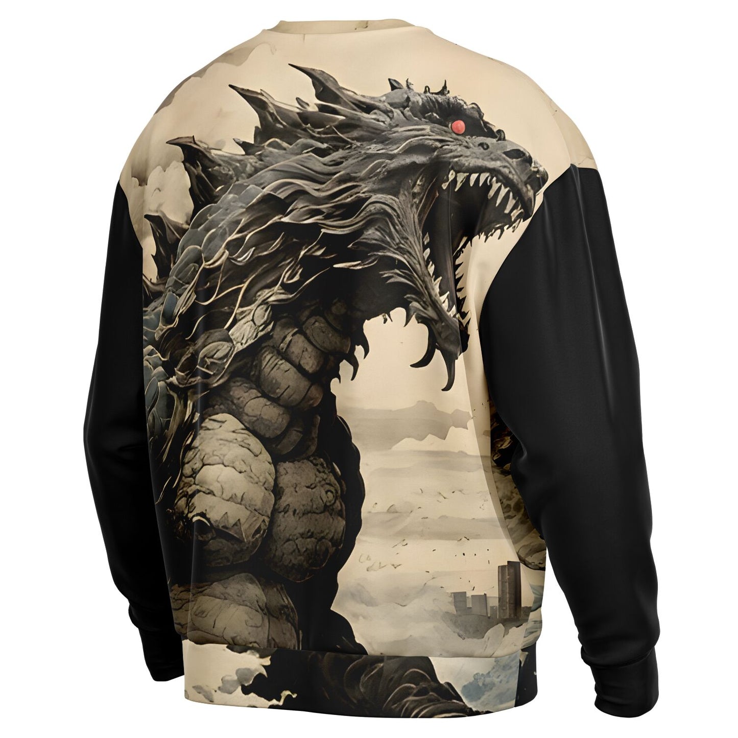 Godzilla Sweatshirt - Comfortable and Thick with Monster Art in Anime Fashion