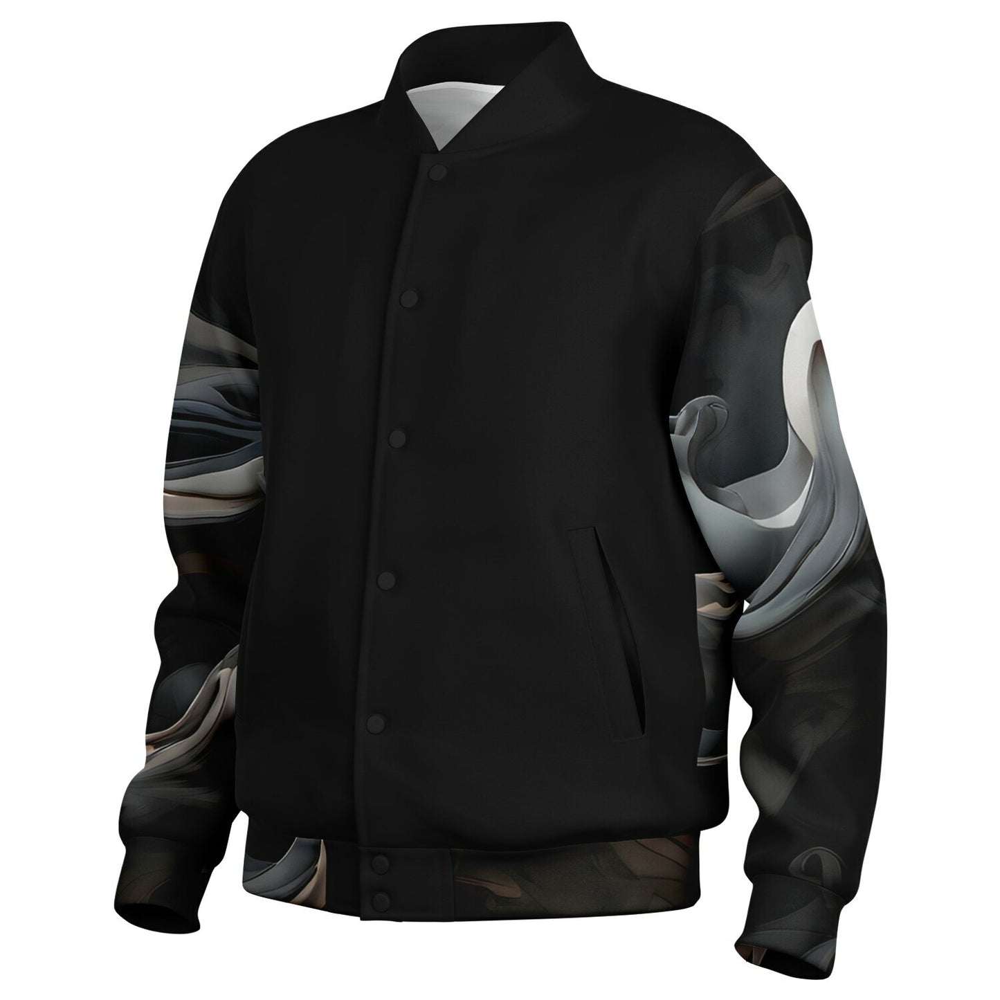 Charcoal Smoke Baseball Jacket
