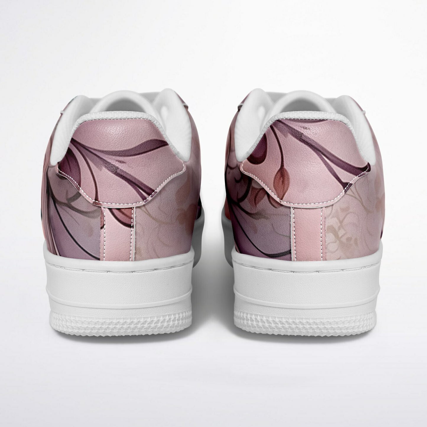 Lavender Boho Flowers Festival Trainers - Durable Rave Shoes with Pastel Floral Pattern