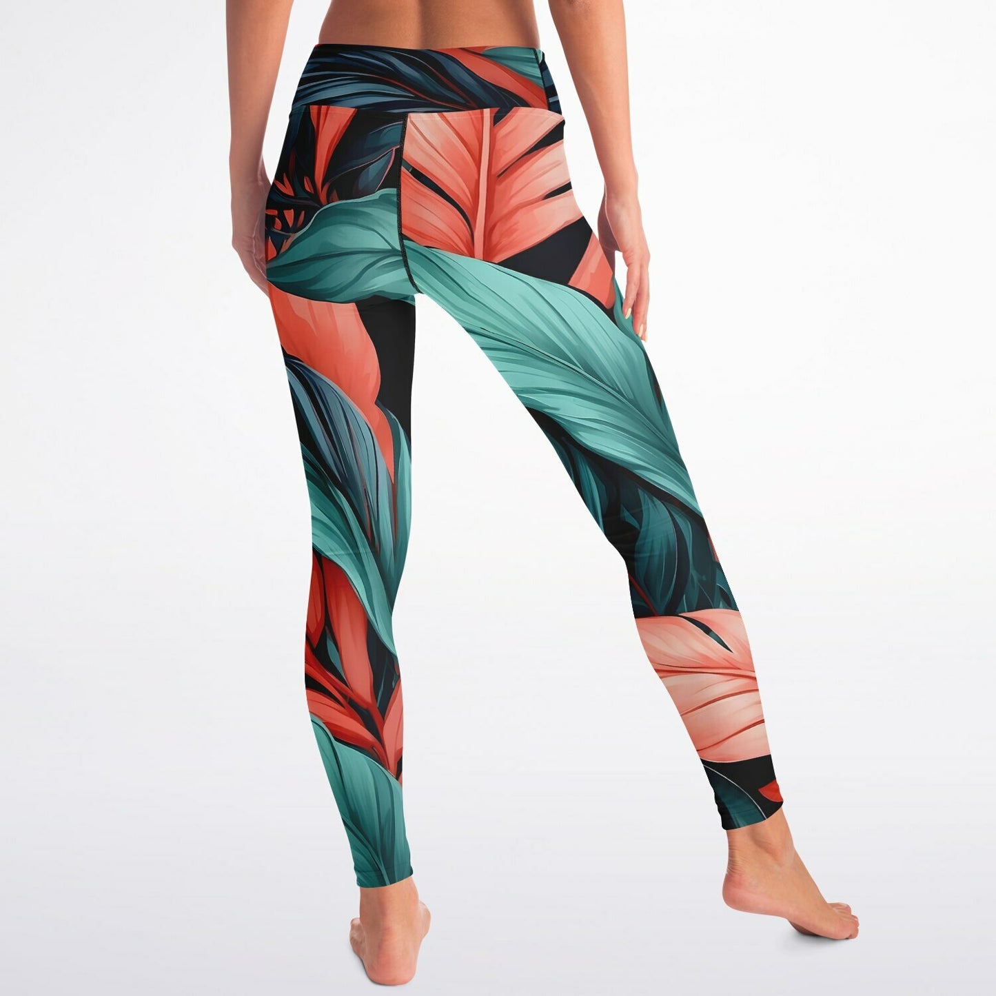 Tropical Leaves Yoga Leggings
