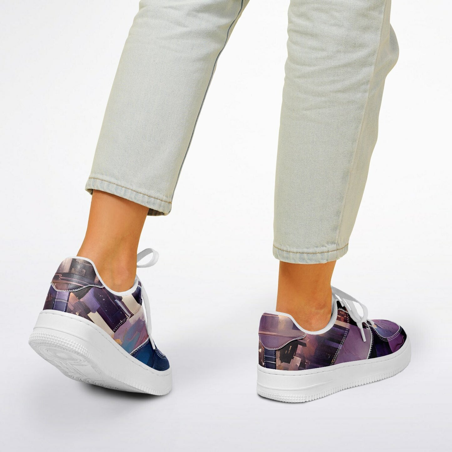 Nightlife Design Trainers - Statement Custom Sneakers with Cool Art for Festival Shoes