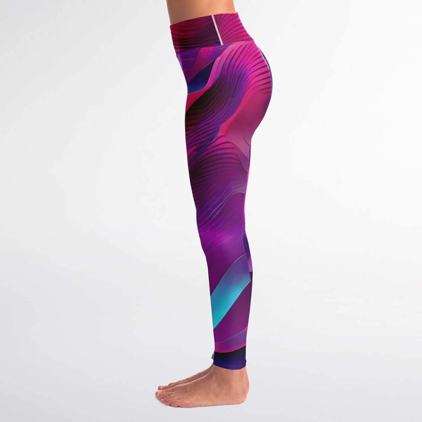 Pink Synth Yoga Leggings
