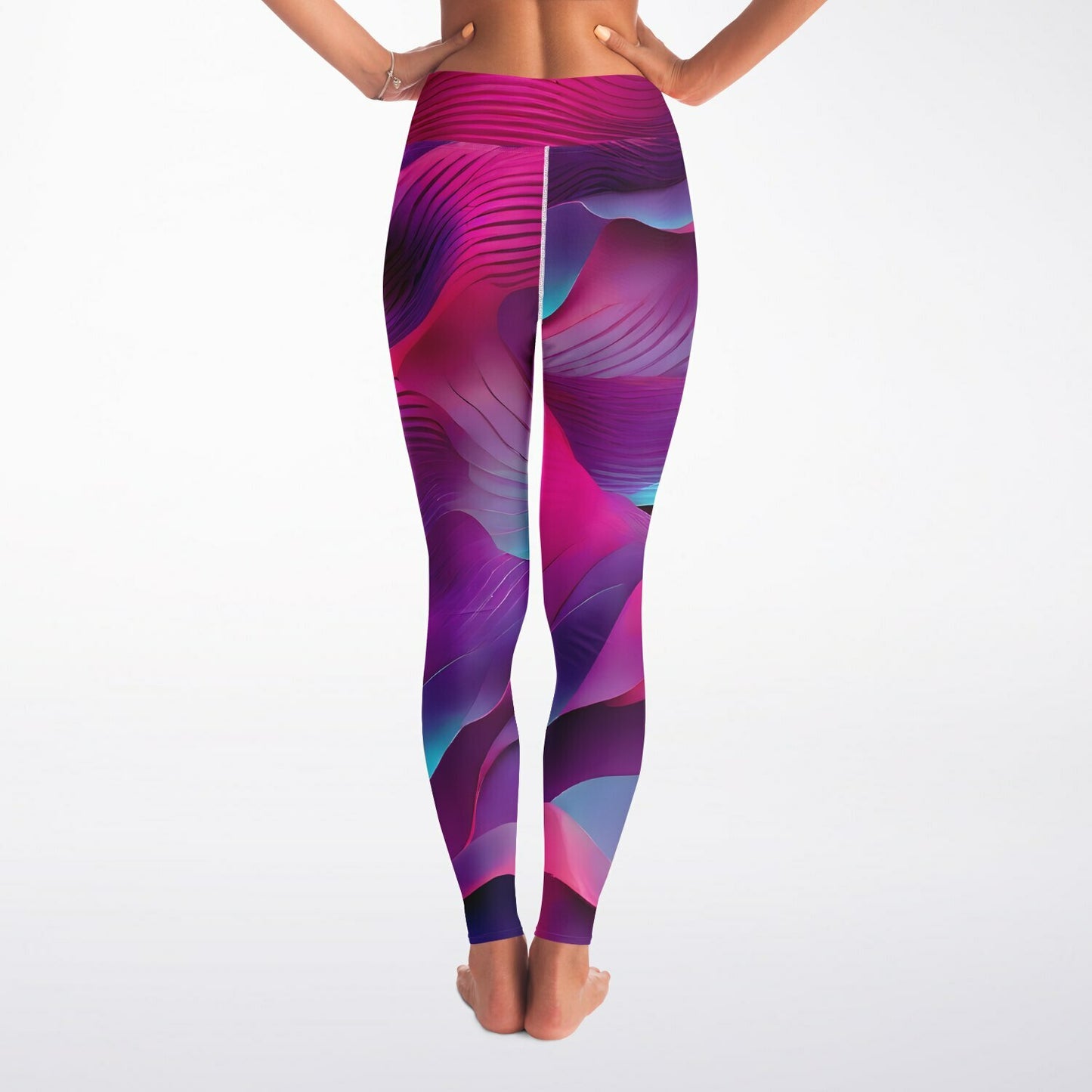 Pink Synth Yoga Leggings