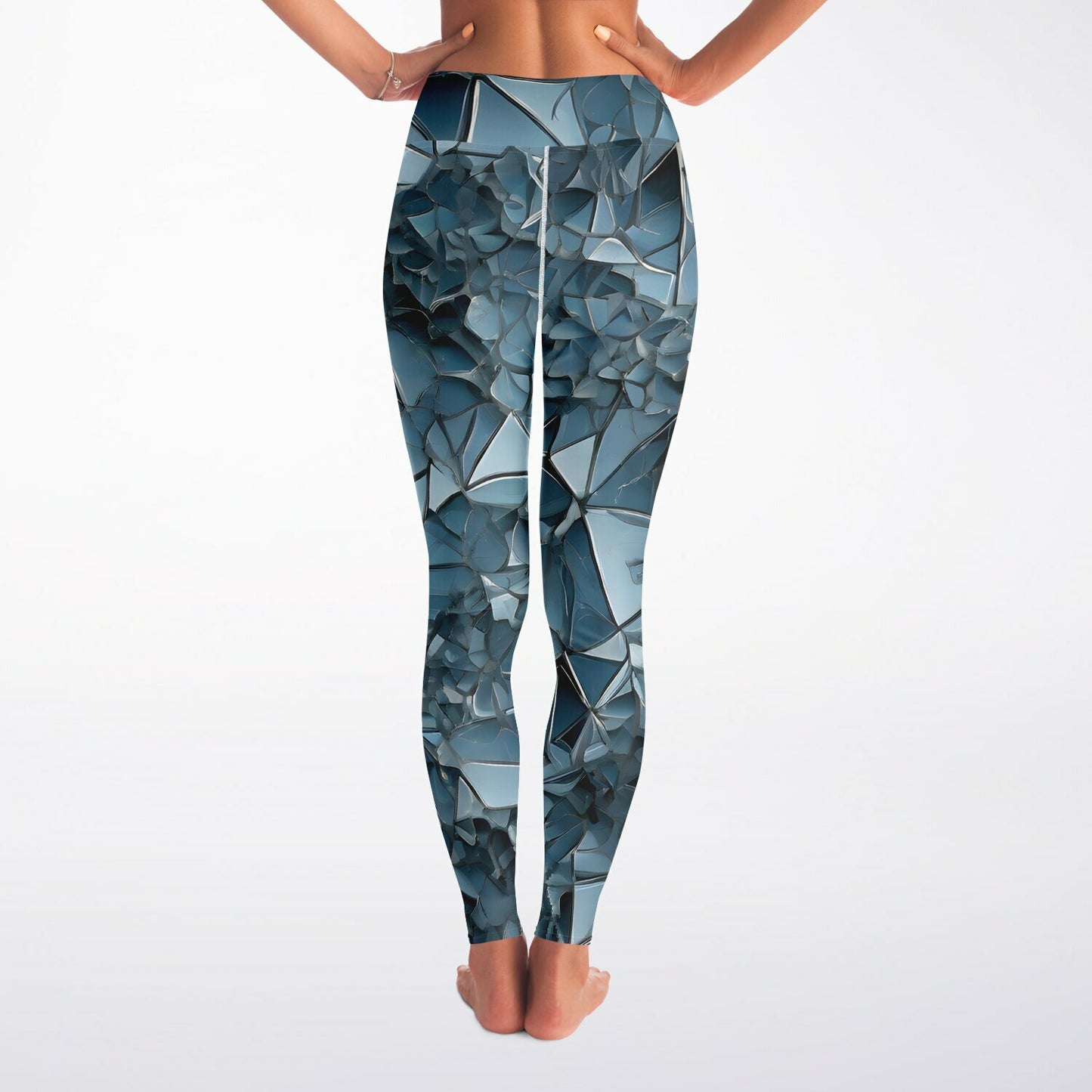 Diamond Blue Yoga Leggings