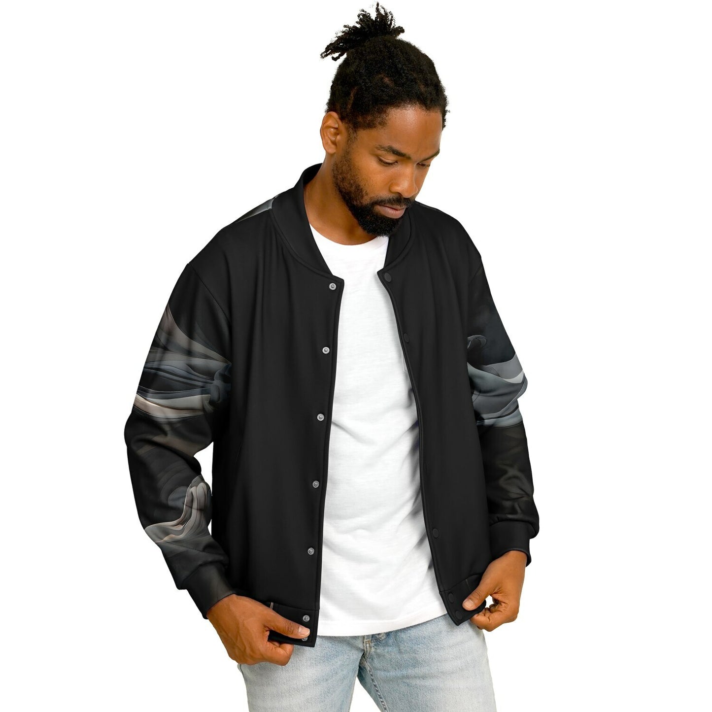 Charcoal Smoke Baseball Jacket