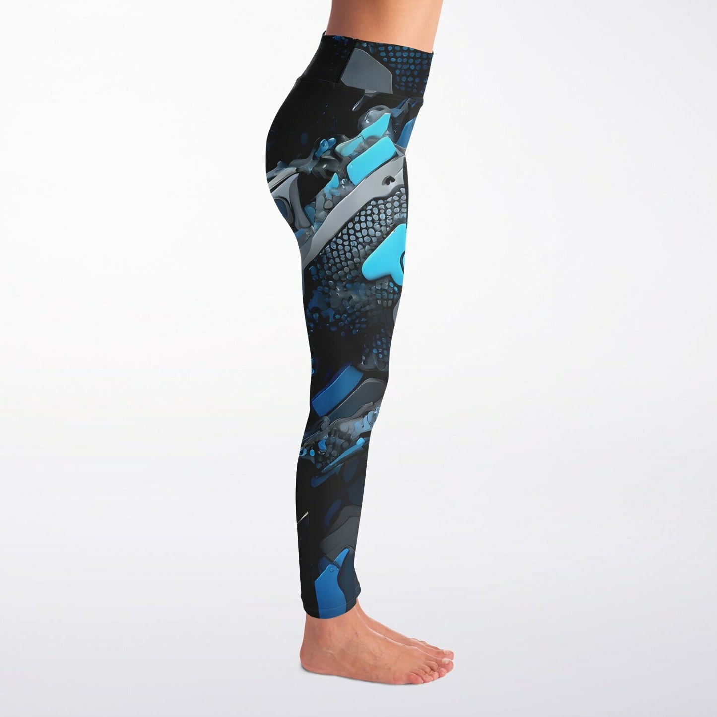 Blue Camo Yoga Leggings