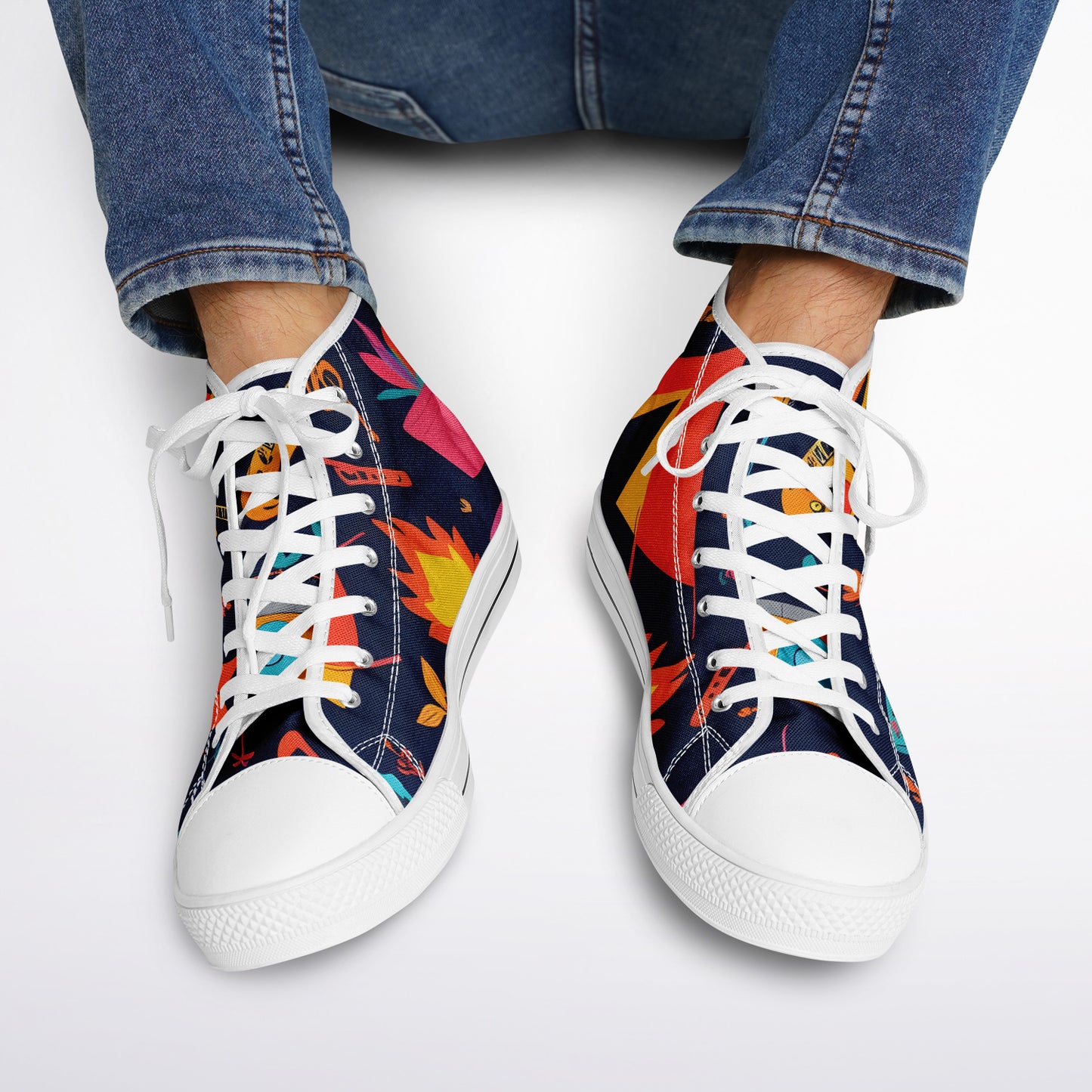 Festival Pattern High Tops - Rave Shoes with A Bold Style and All-Day Comfort