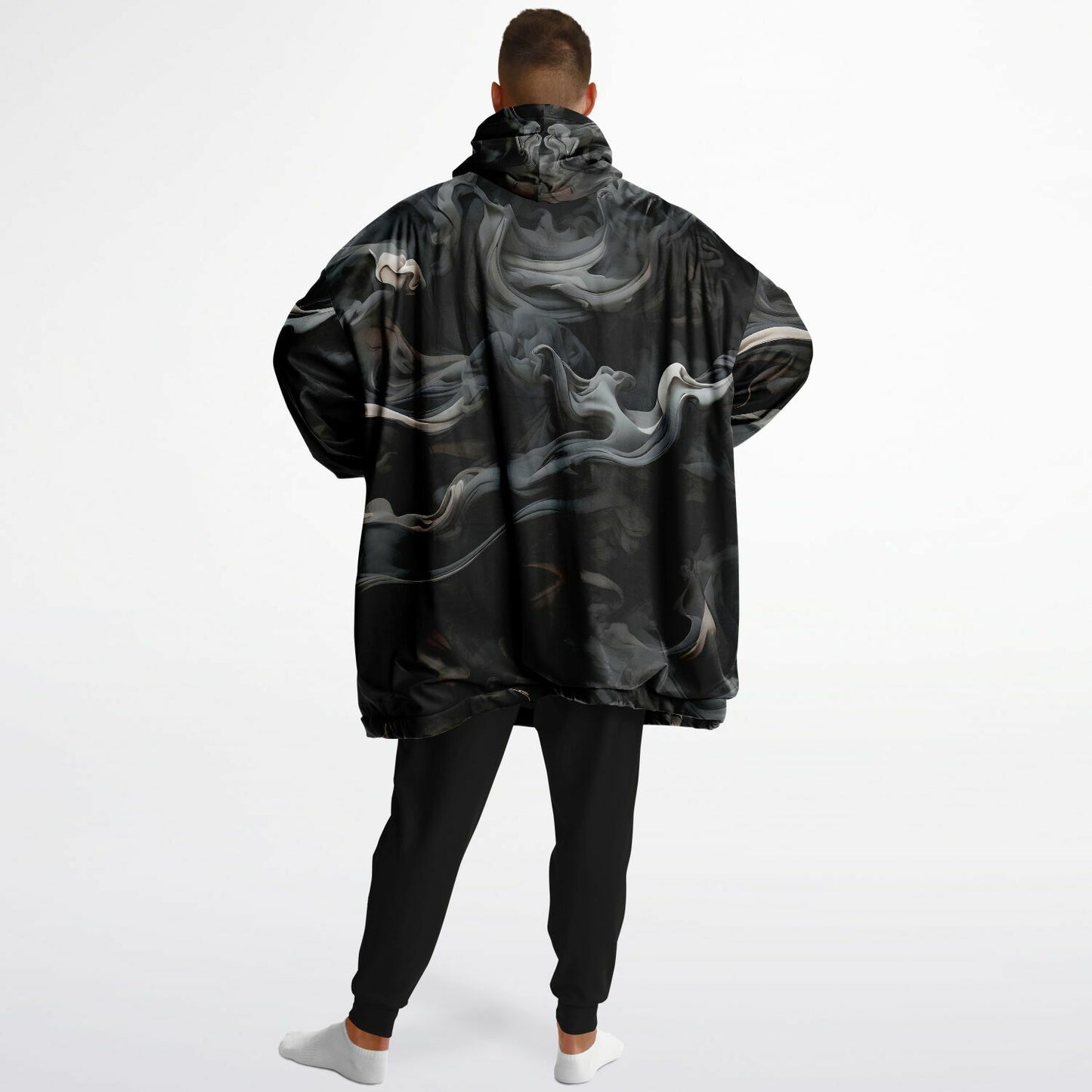 Black Smoke Snug Hoodie - Festival Fleece Hoodie - Essentials Hoodie
