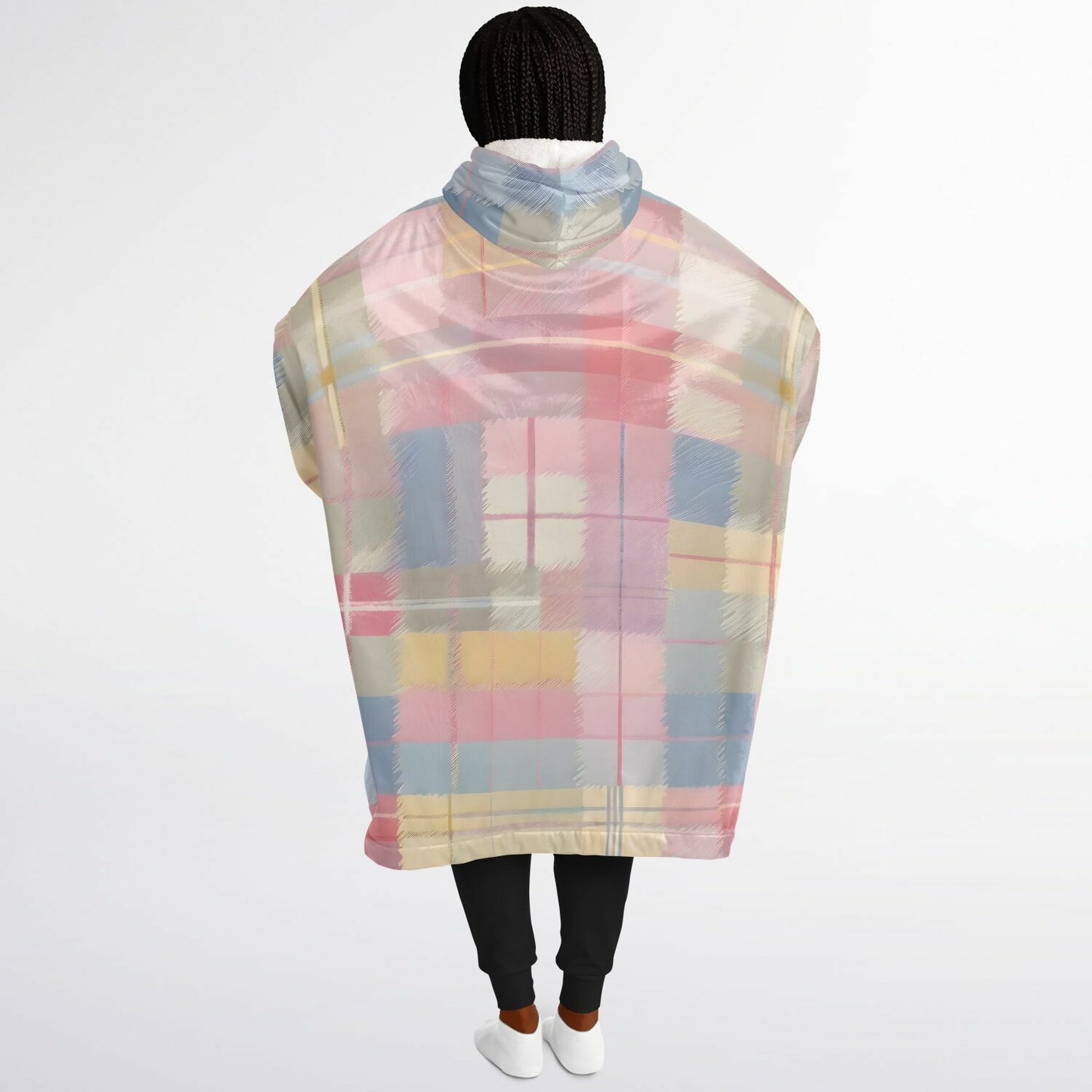 Pastel Tartan Snug Hoodie - Fleece Hoodie - Essential Hoodie