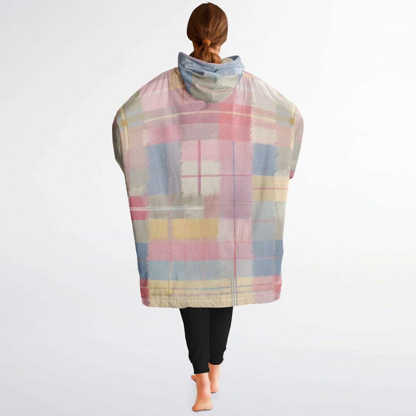 Pastel Tartan Snug Hoodie - Fleece Hoodie - Essential Hoodie