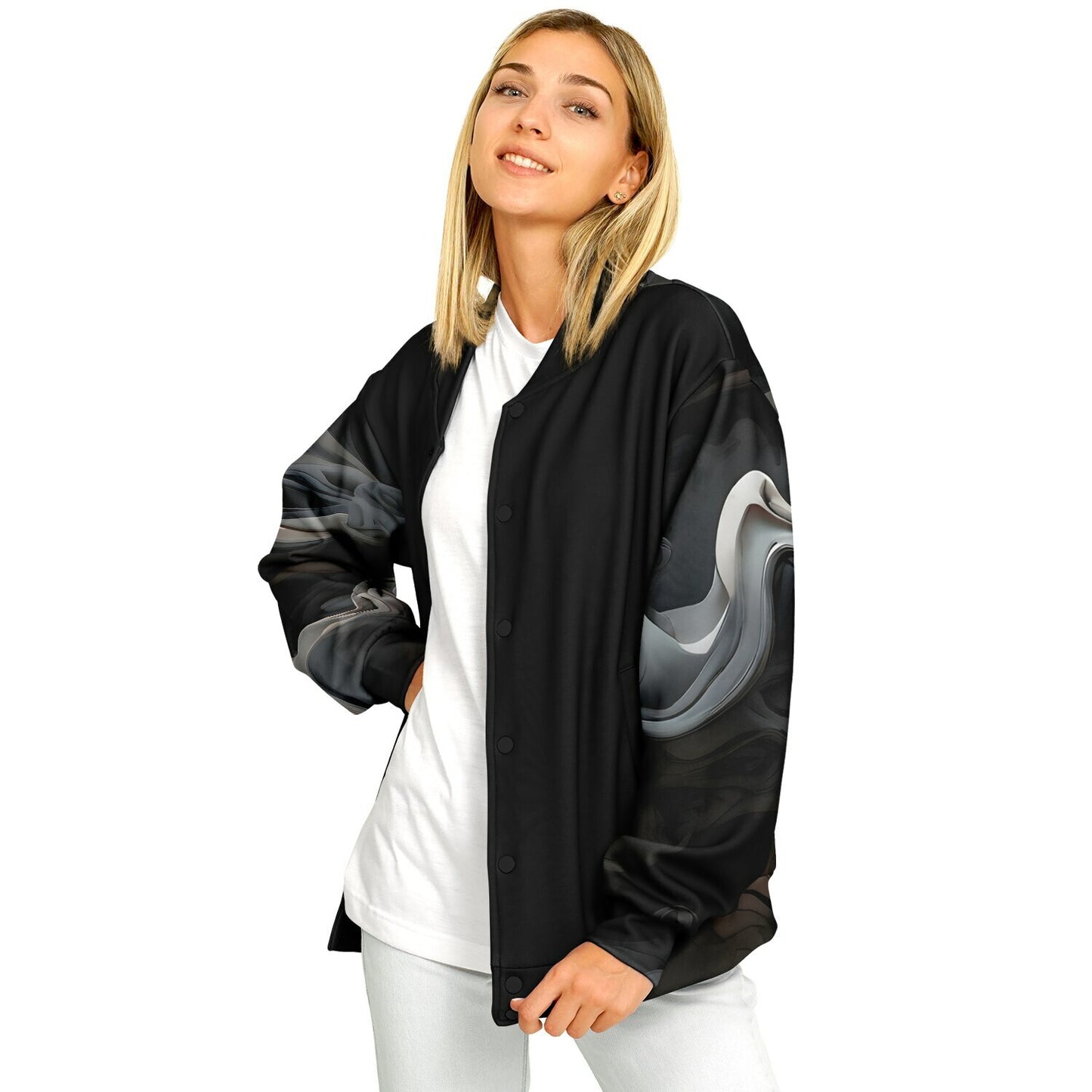 Charcoal Smoke Baseball Jacket