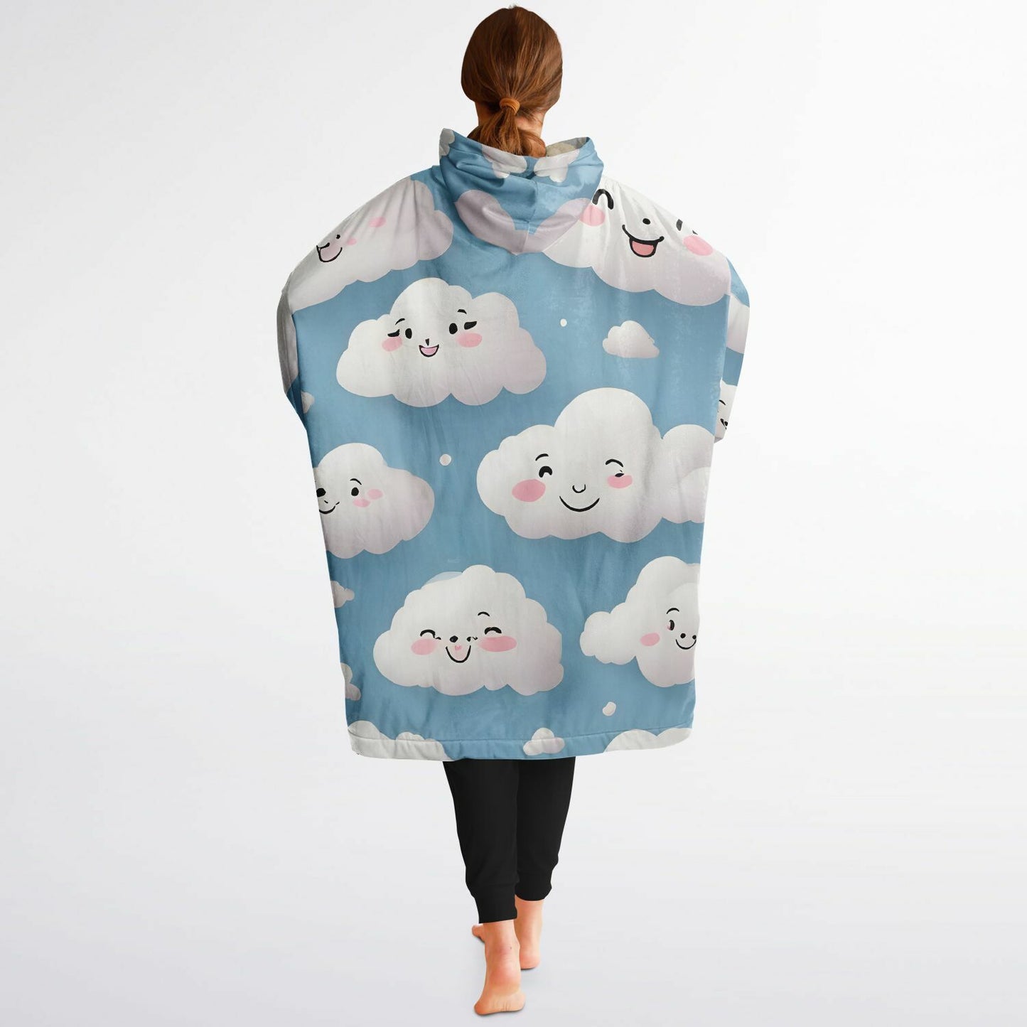 Happy Clouds Snug Hoodie - Fleece Hoodie - Essentials Hoodie