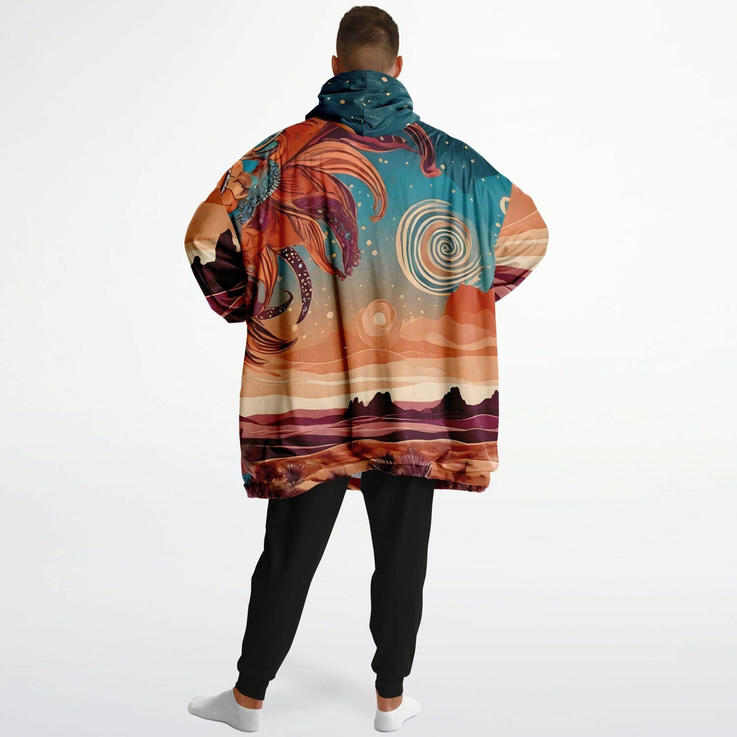 Boho Desert Snug Hoodie - Festival Fleece Wearable Blanket - Essentials Hoodie