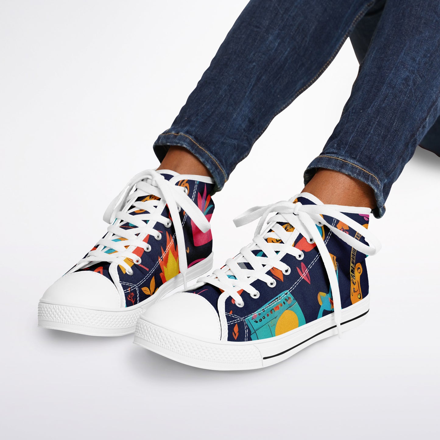 Festival Pattern High Tops - Rave Shoes with A Bold Style and All-Day Comfort