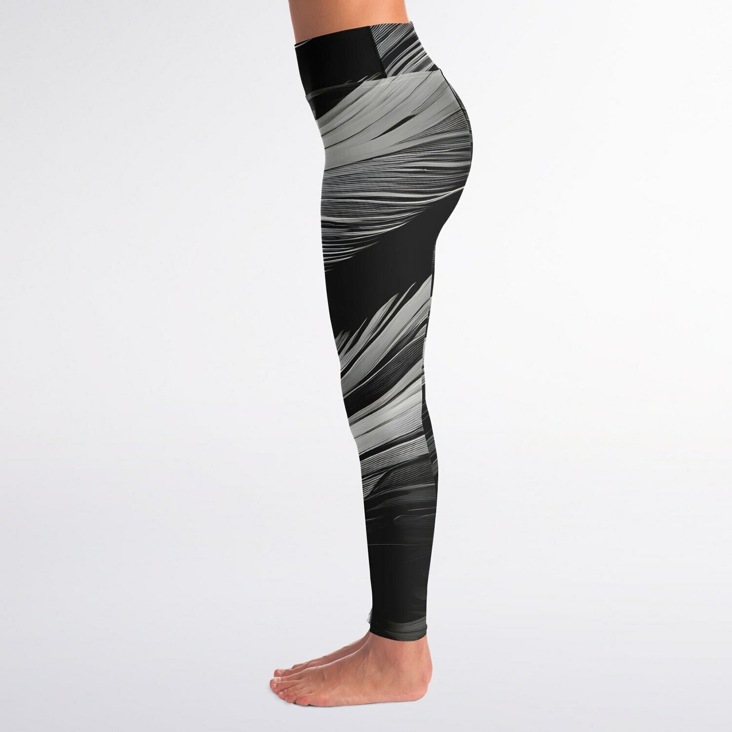 Black & White Swirl Yoga Leggings
