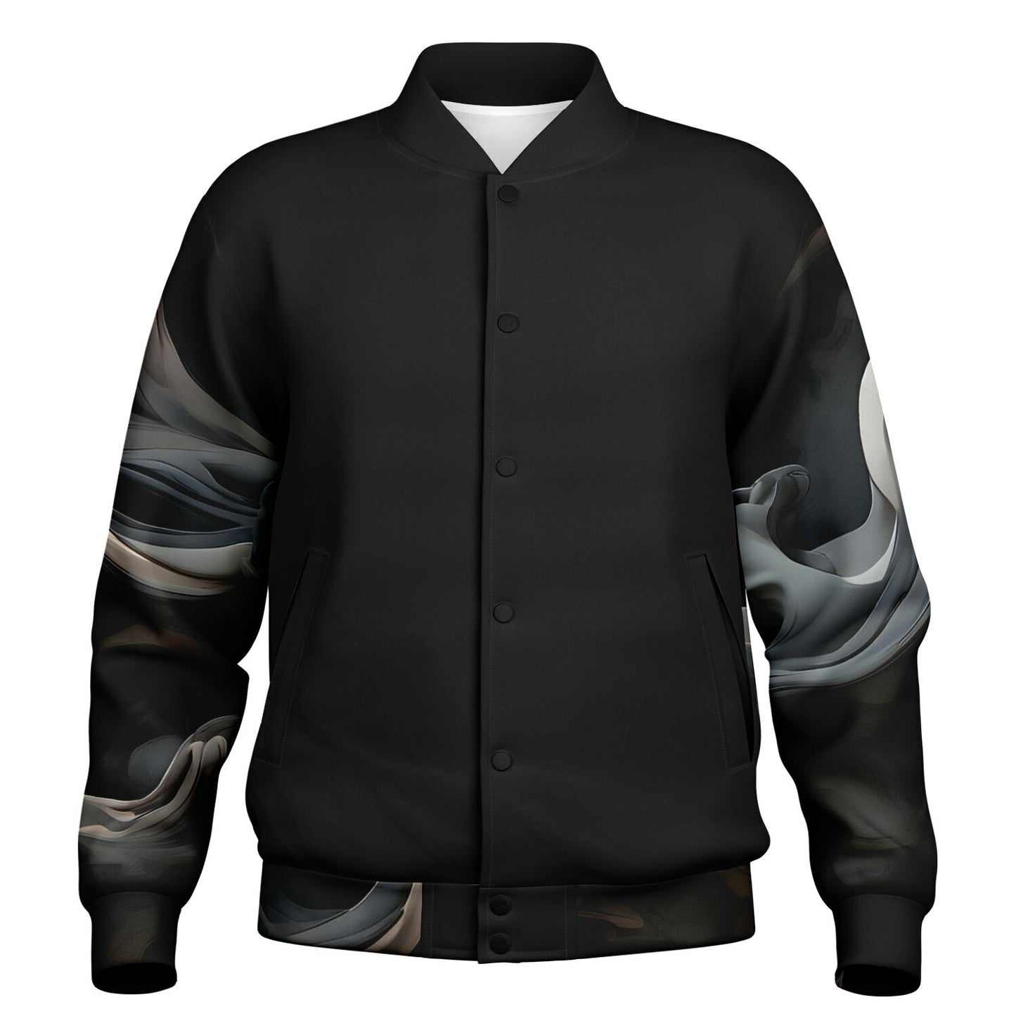 Charcoal Smoke Baseball Jacket