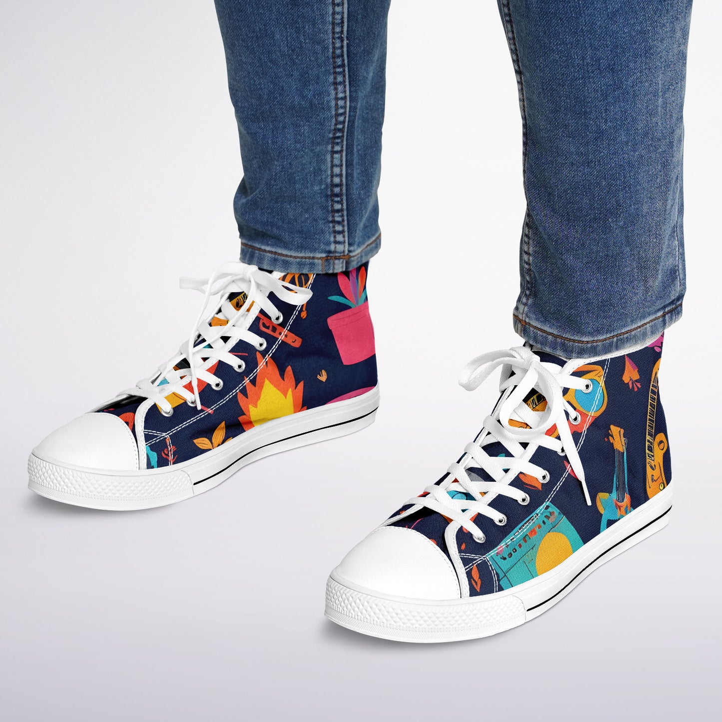 Festival Pattern High Tops - Rave Shoes with A Bold Style and All-Day Comfort