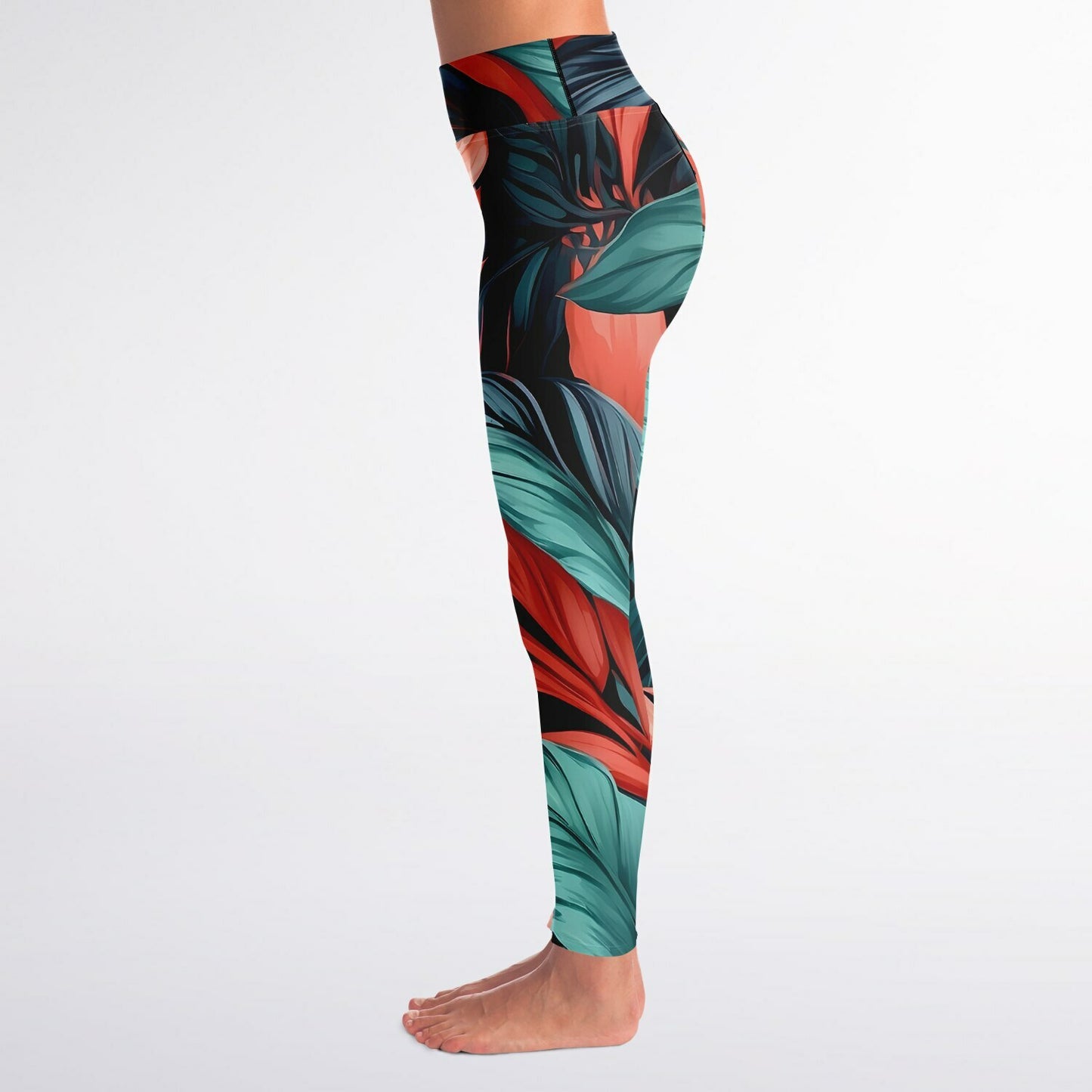 Tropical Leaves Yoga Leggings