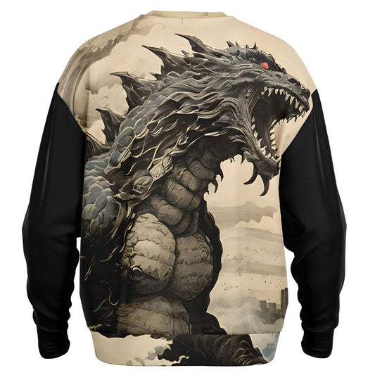 Godzilla Sweatshirt - Comfortable and Thick with Monster Art in Anime Fashion