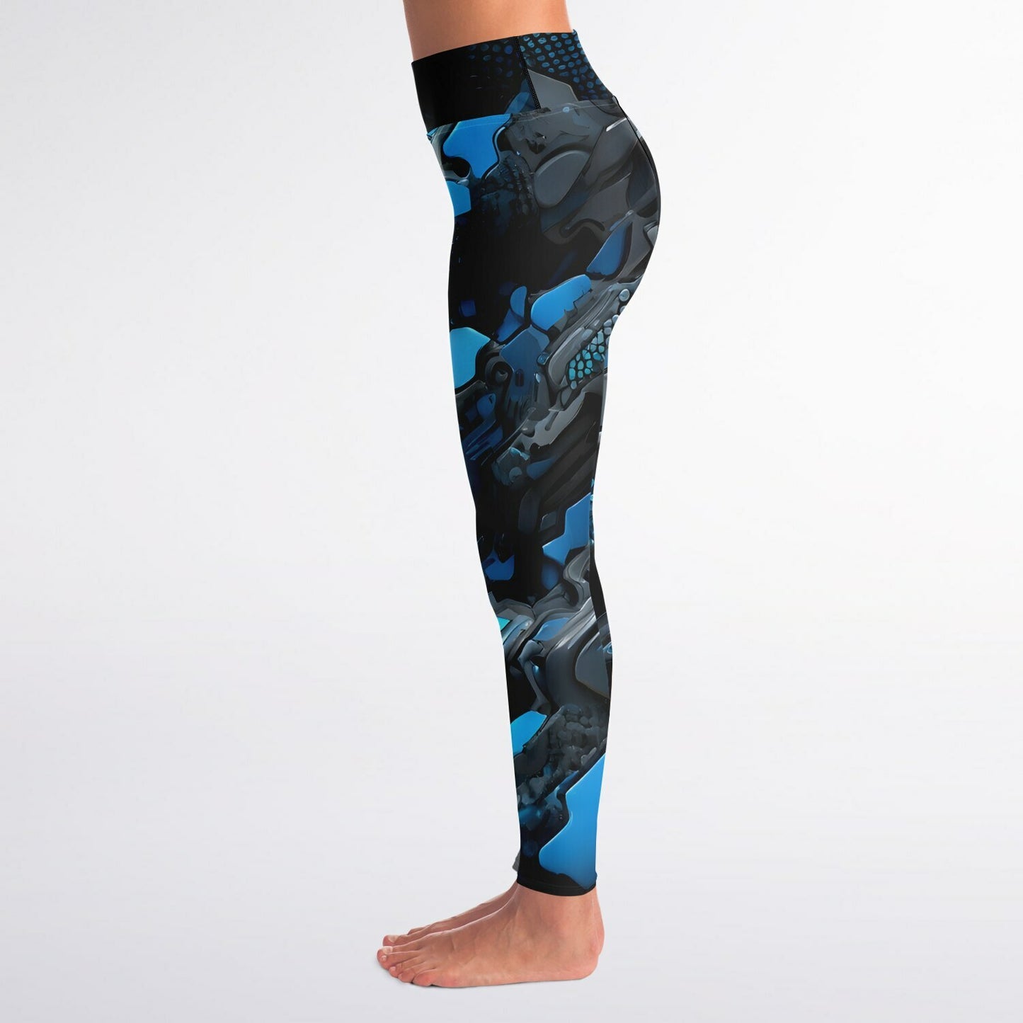 Blue Camo Yoga Leggings