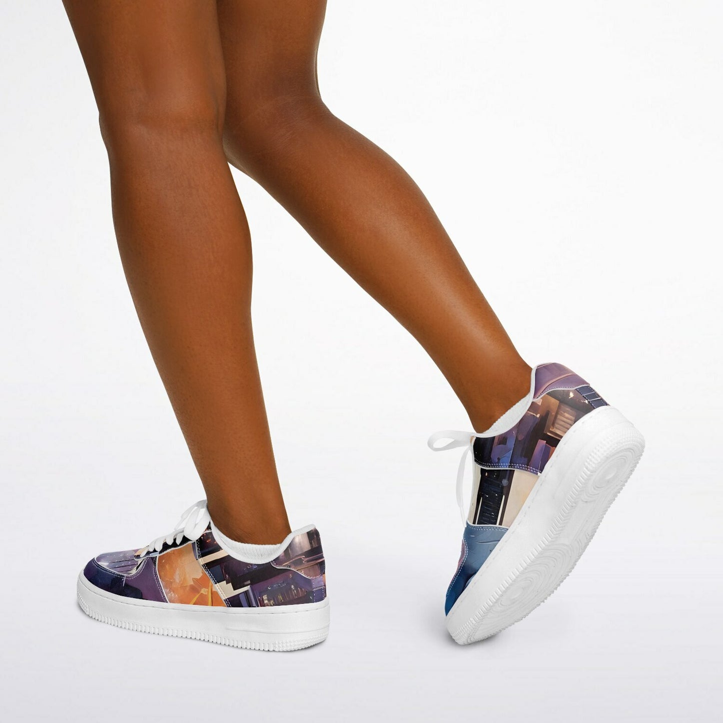 Nightlife Design Trainers - Statement Custom Sneakers with Cool Art for Festival Shoes