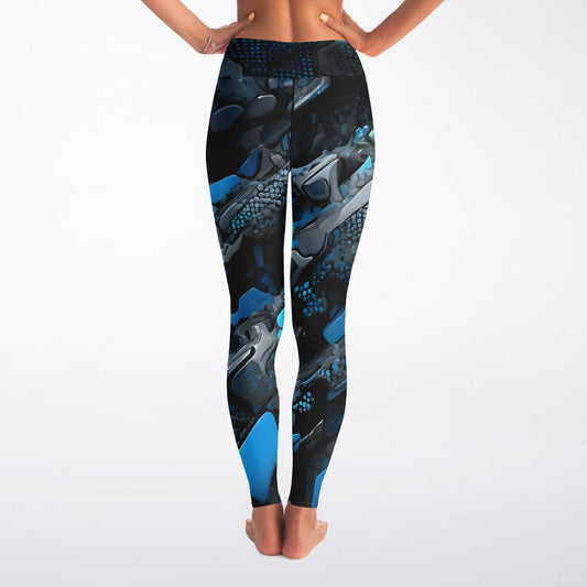 Blue Camo Yoga Leggings