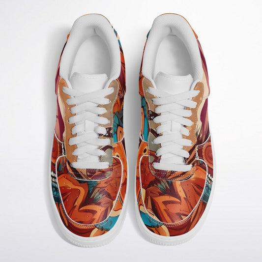 Boho Sunflower Festival Trainers - Rave Shoes with Bright Abstract Pattern