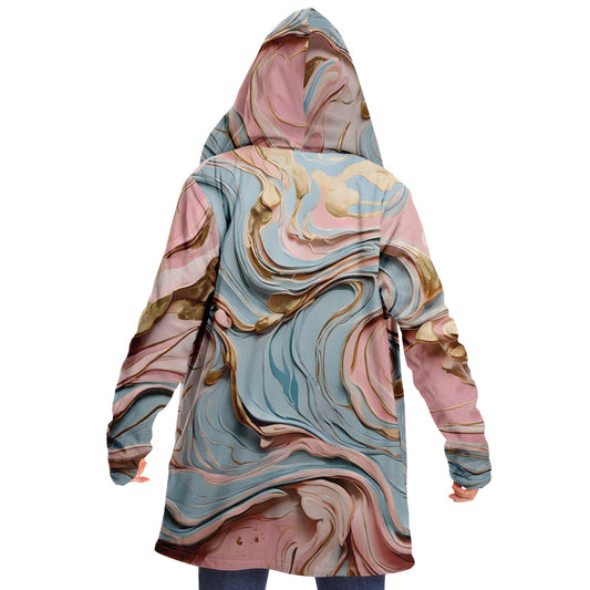 Bubblegum Festival Hooded Cloak - Sherpa Fleece with Fun Festival Aesthetics