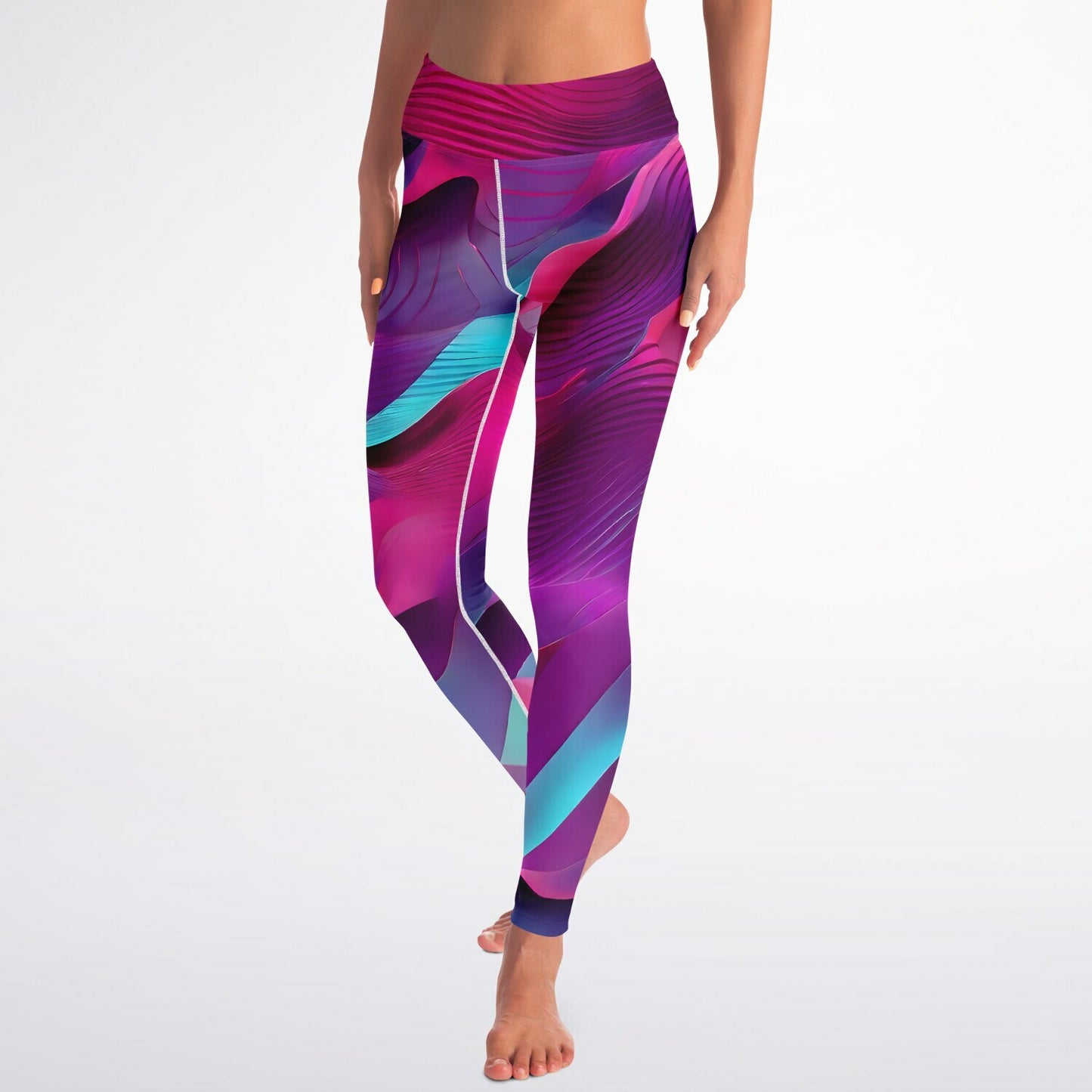 Pink Synth Yoga Leggings