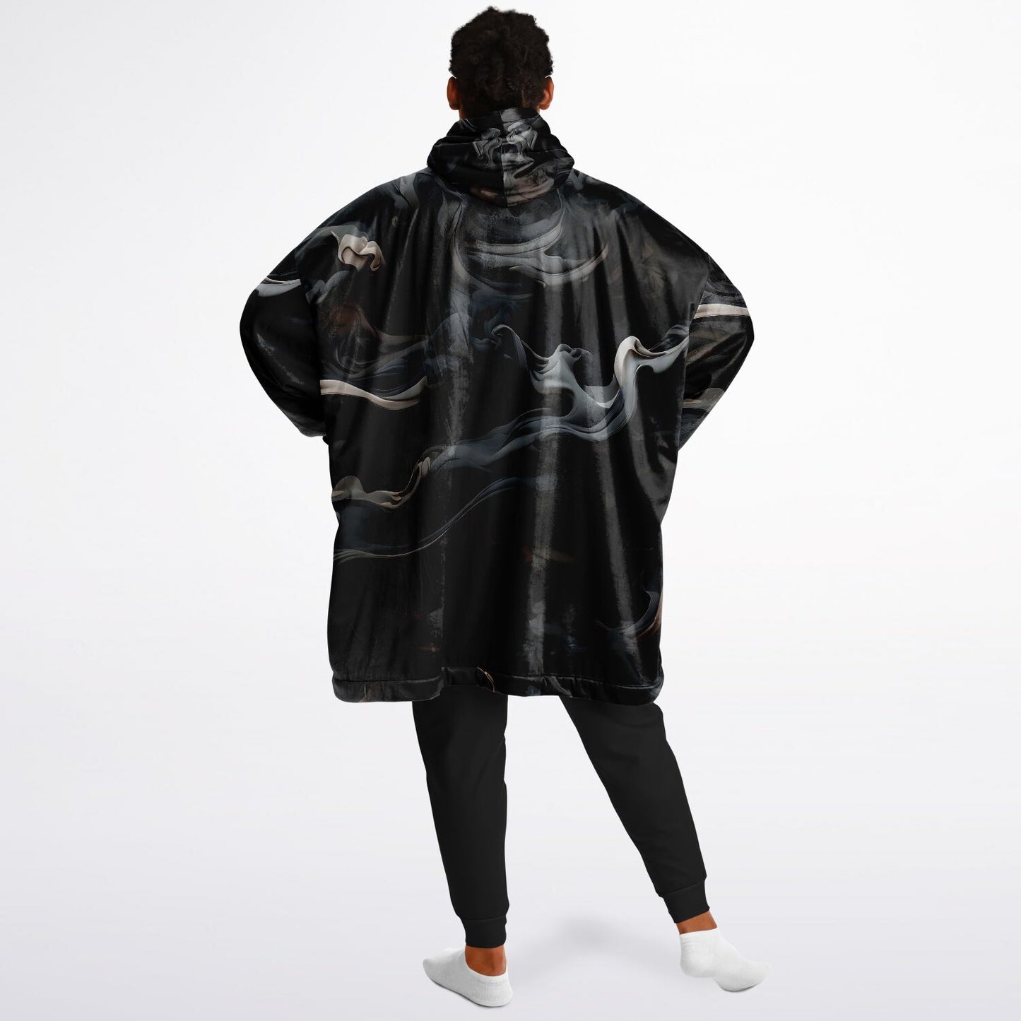 Black Smoke Snug Hoodie - Festival Fleece Hoodie - Essentials Hoodie
