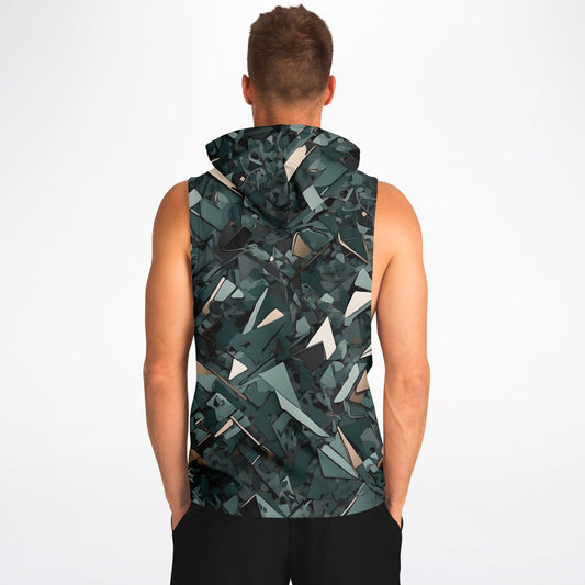 Abstract Camo Drop Armhole Hoodie