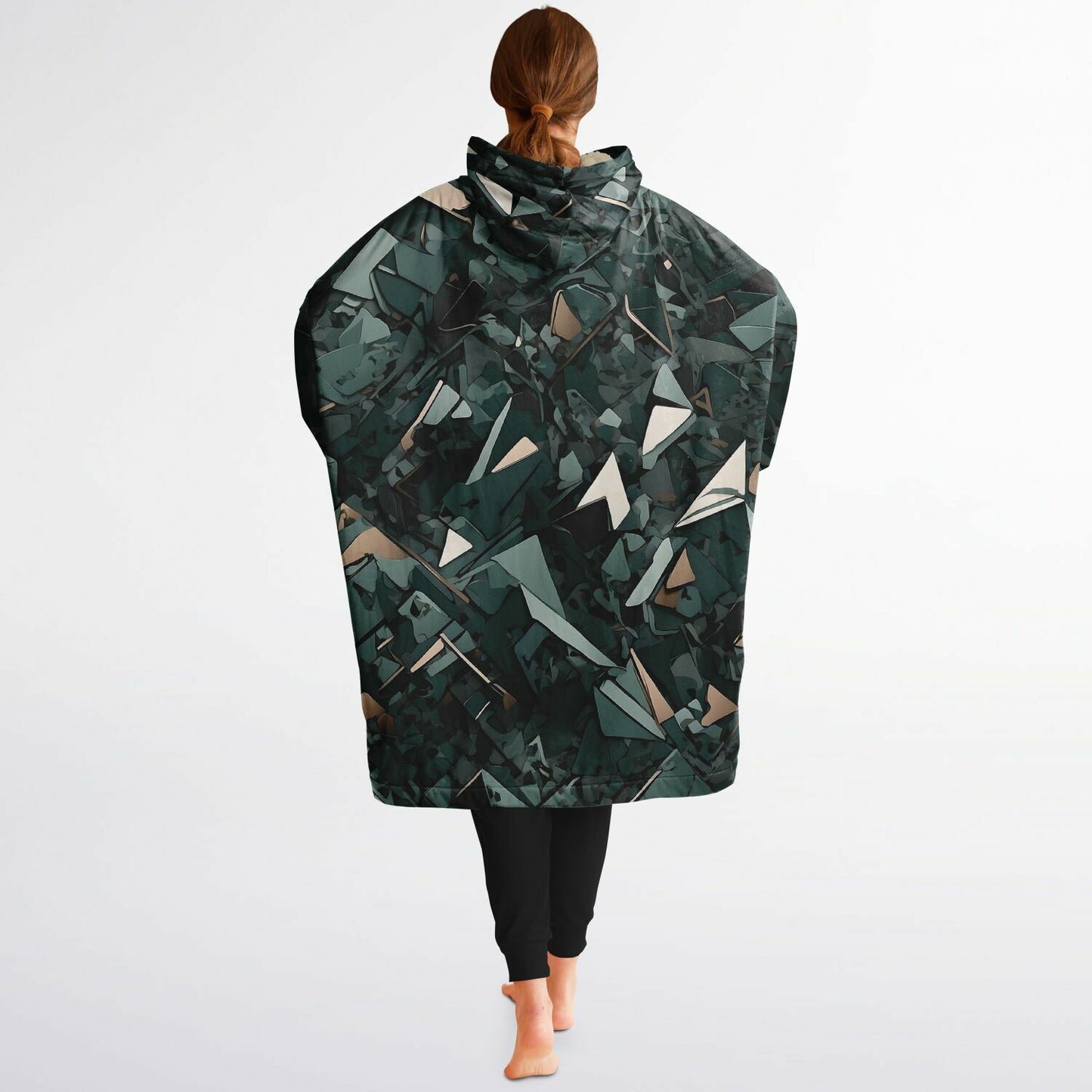 Abstract Camo Snug Hoodie - Festival Fleece Wearable Blanket - Essentials Hoodie