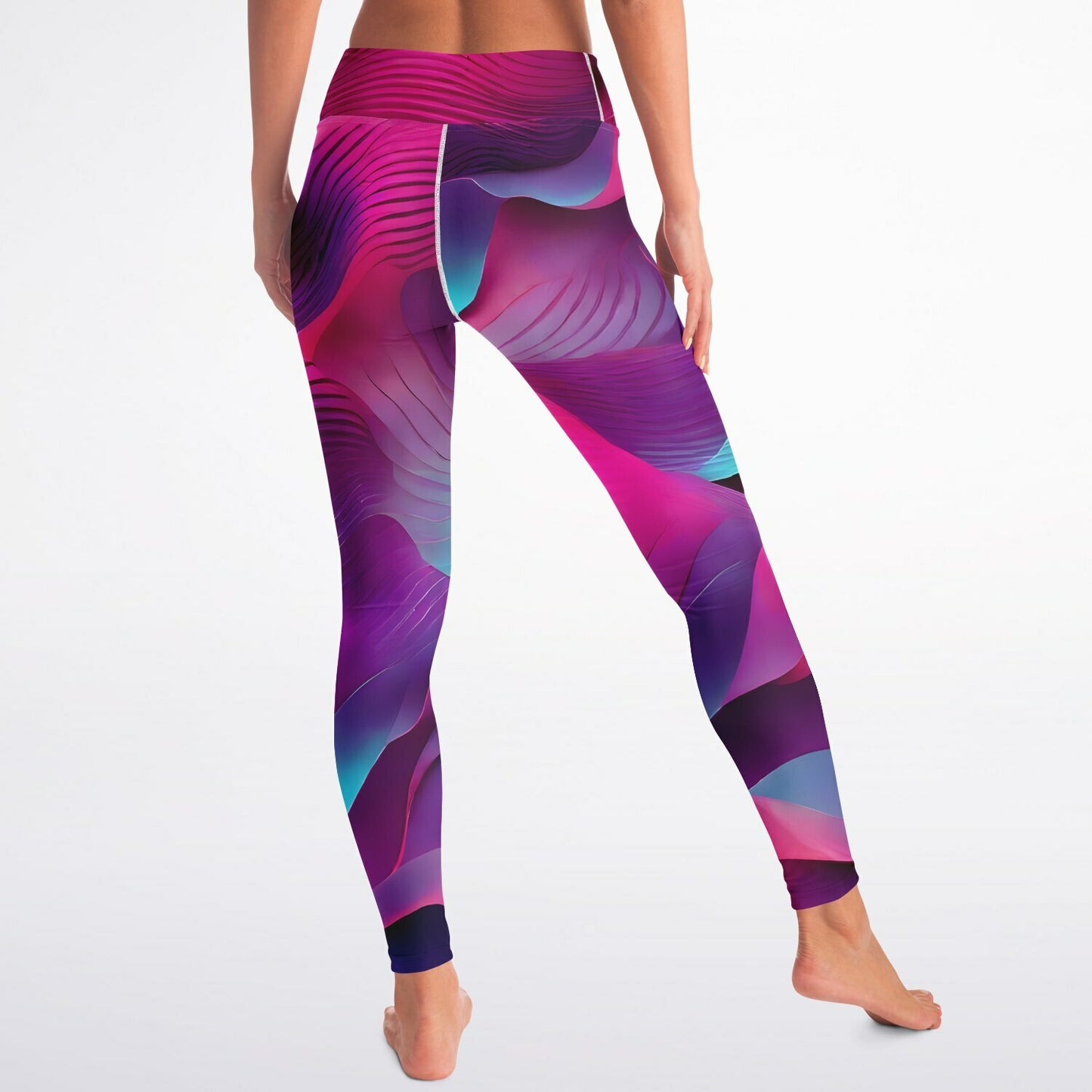 Pink Synth Yoga Leggings