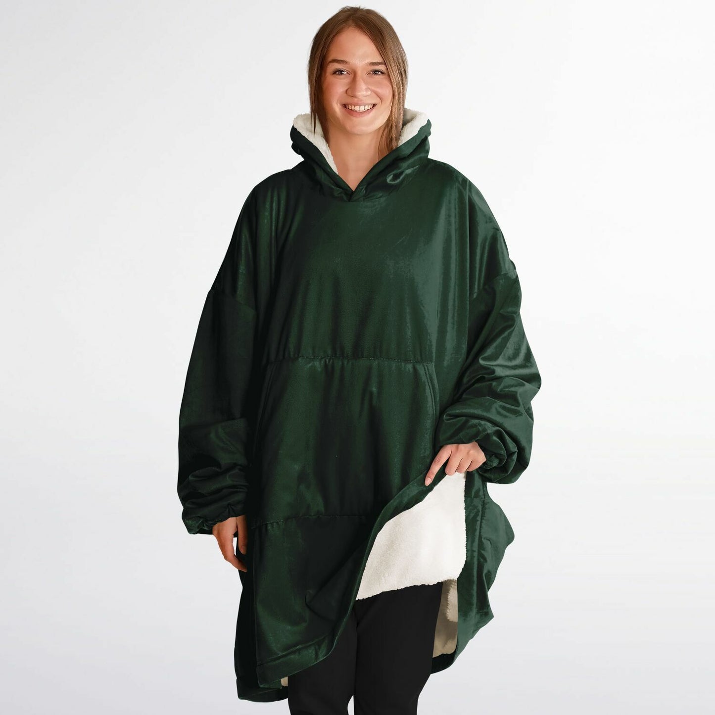 Phthalo Green Snug Hoodie - Fleece Hoodie - Essentials Hoodie