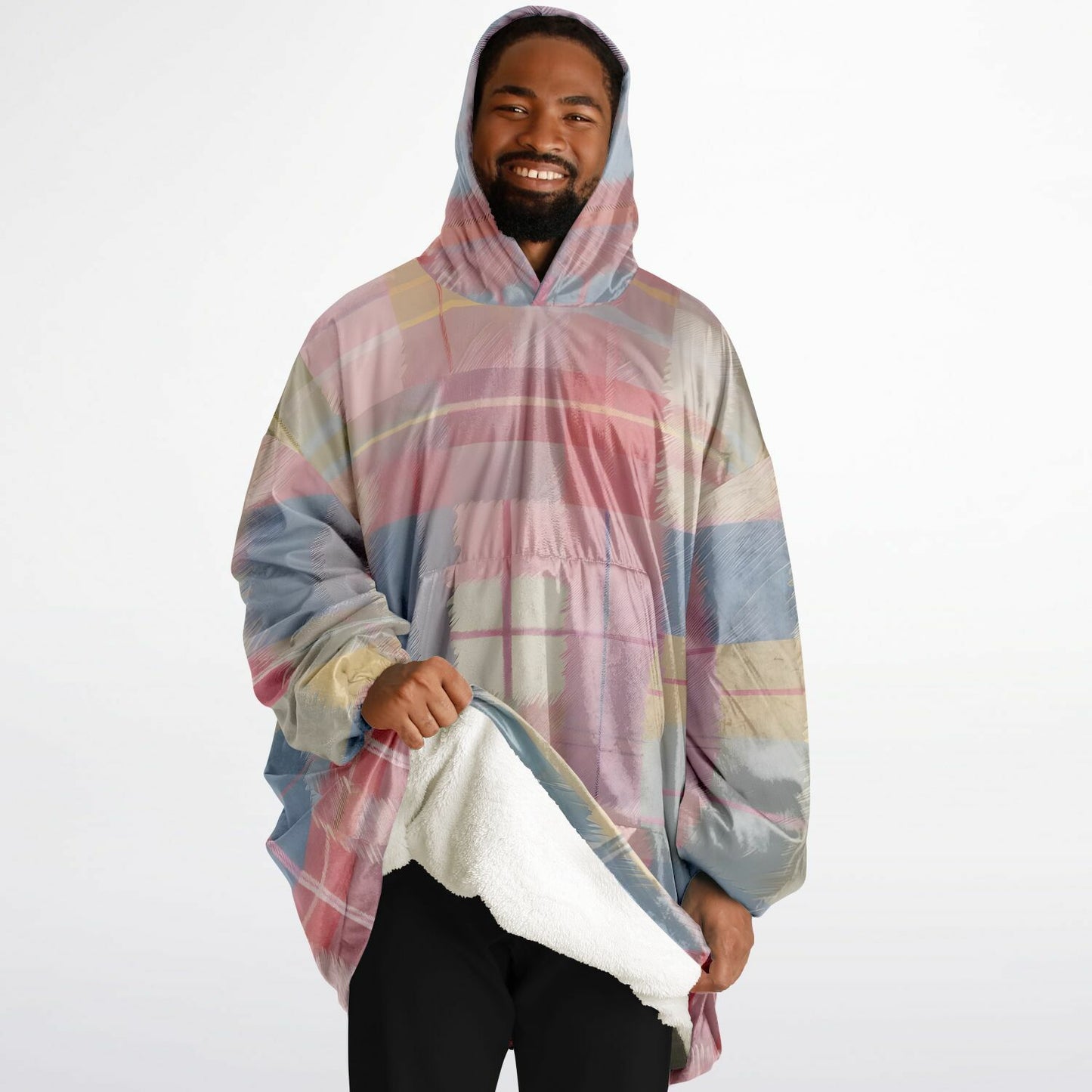 Pastel Tartan Snug Hoodie - Fleece Hoodie - Essential Hoodie