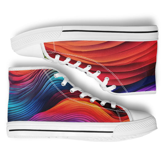 Neon Rainbow High Tops - Rave Shoes with A Bold Style and All-Day Comfort