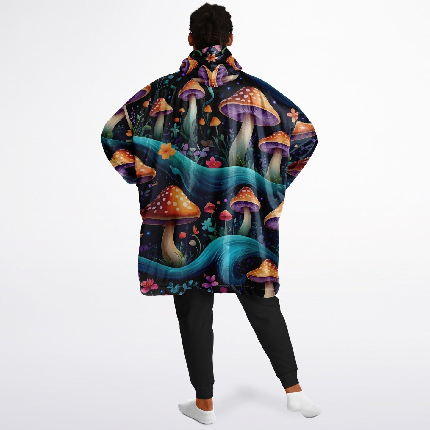 Magical Shrooms Snug Hoodie - Festival Fleece Wearable Blanket - Essentials Hoodie