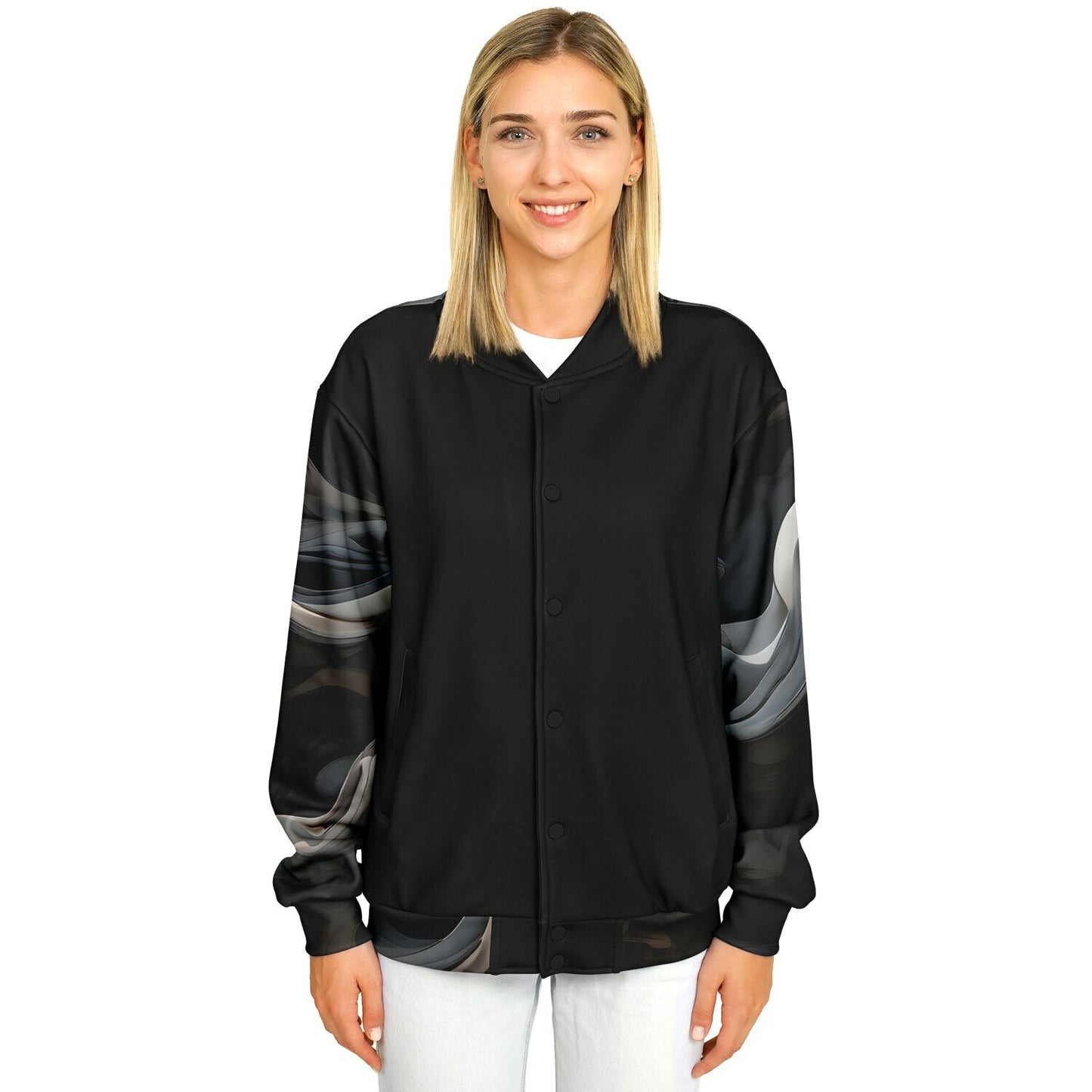 Charcoal Smoke Baseball Jacket