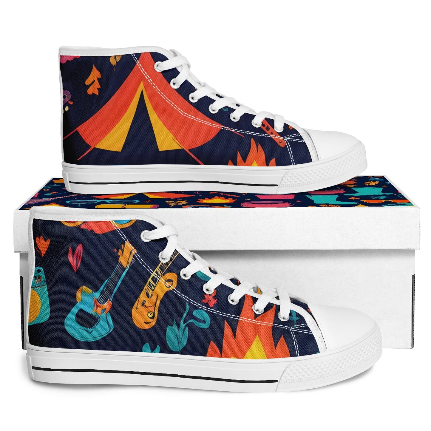 Festival Pattern High Tops - Rave Shoes with A Bold Style and All-Day Comfort