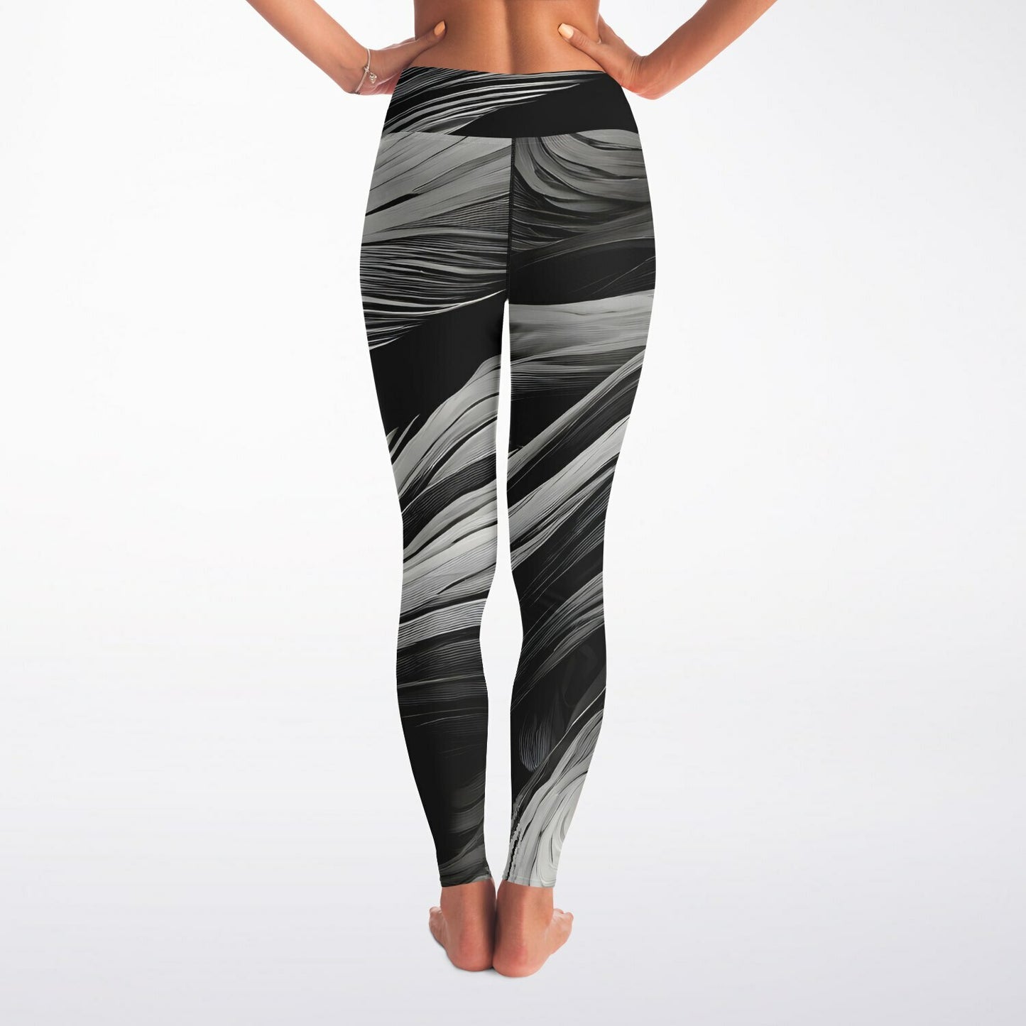 Black & White Swirl Yoga Leggings