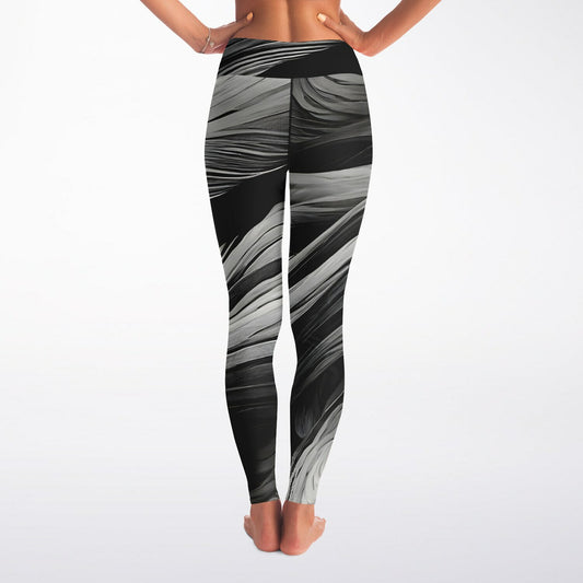 Black & White Swirl Yoga Leggings