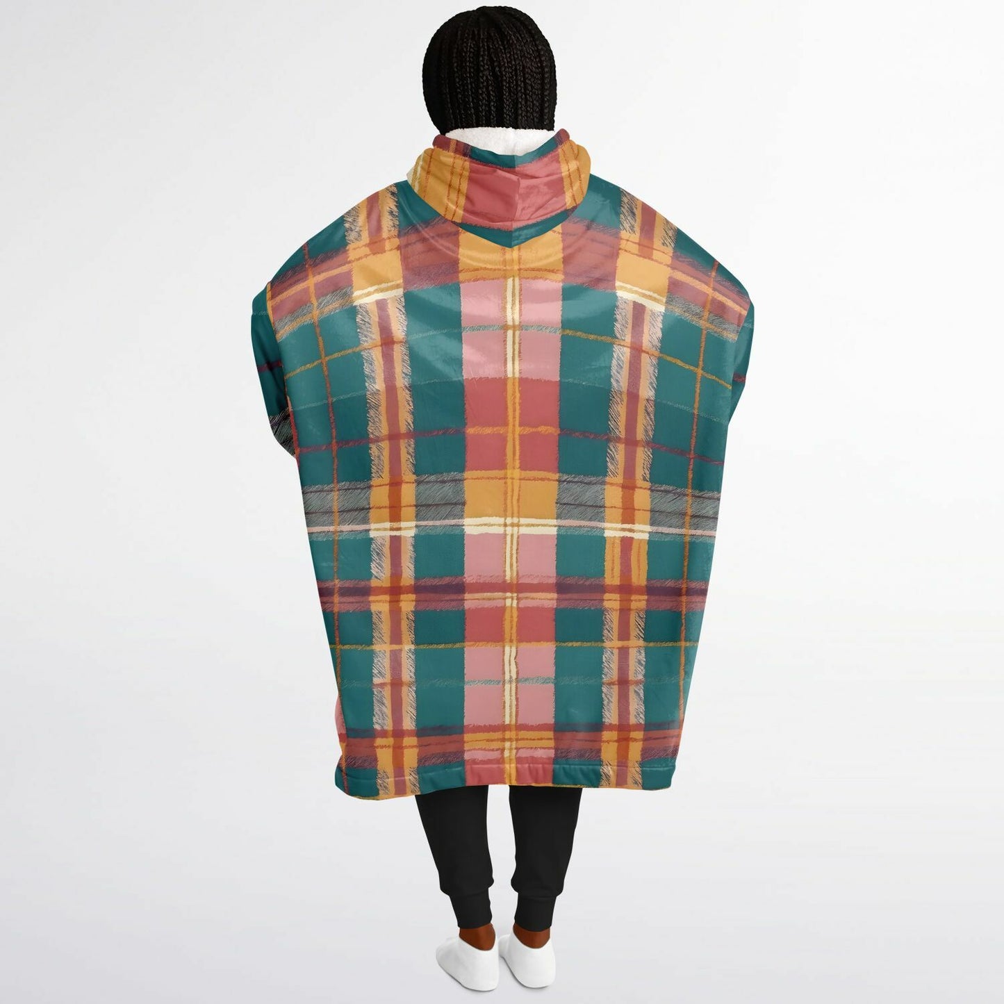 Tropical Tartan Snug Hoodie - Fleece Hoodie - Essentials Hoodie