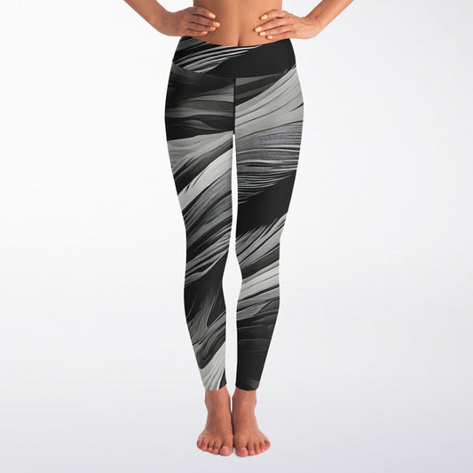 Black & White Swirl Yoga Leggings