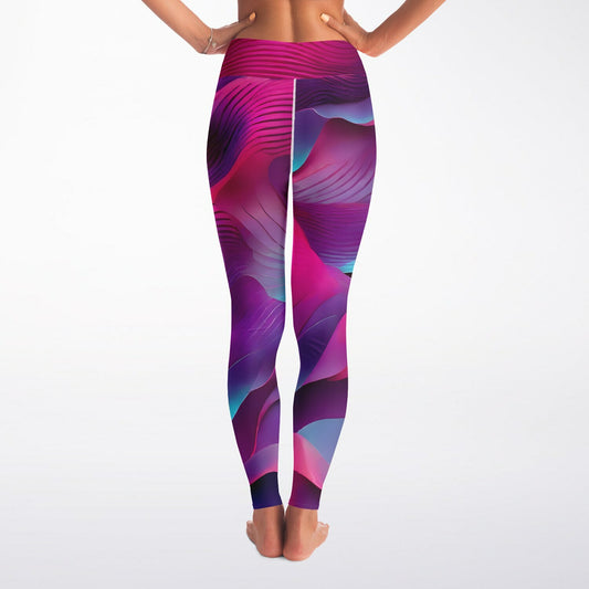 Pink Synth Yoga Leggings