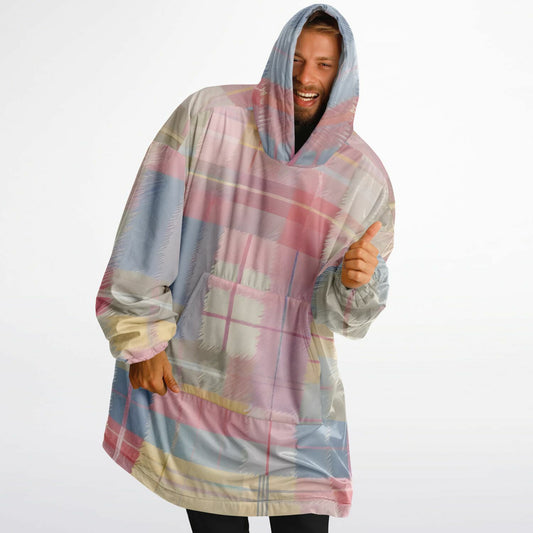 Pastel Tartan Snug Hoodie - Fleece Hoodie - Essential Hoodie
