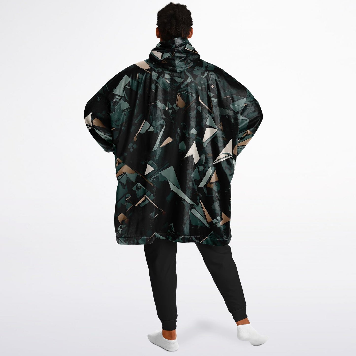 Abstract Camo Snug Hoodie - Festival Fleece Wearable Blanket - Essentials Hoodie