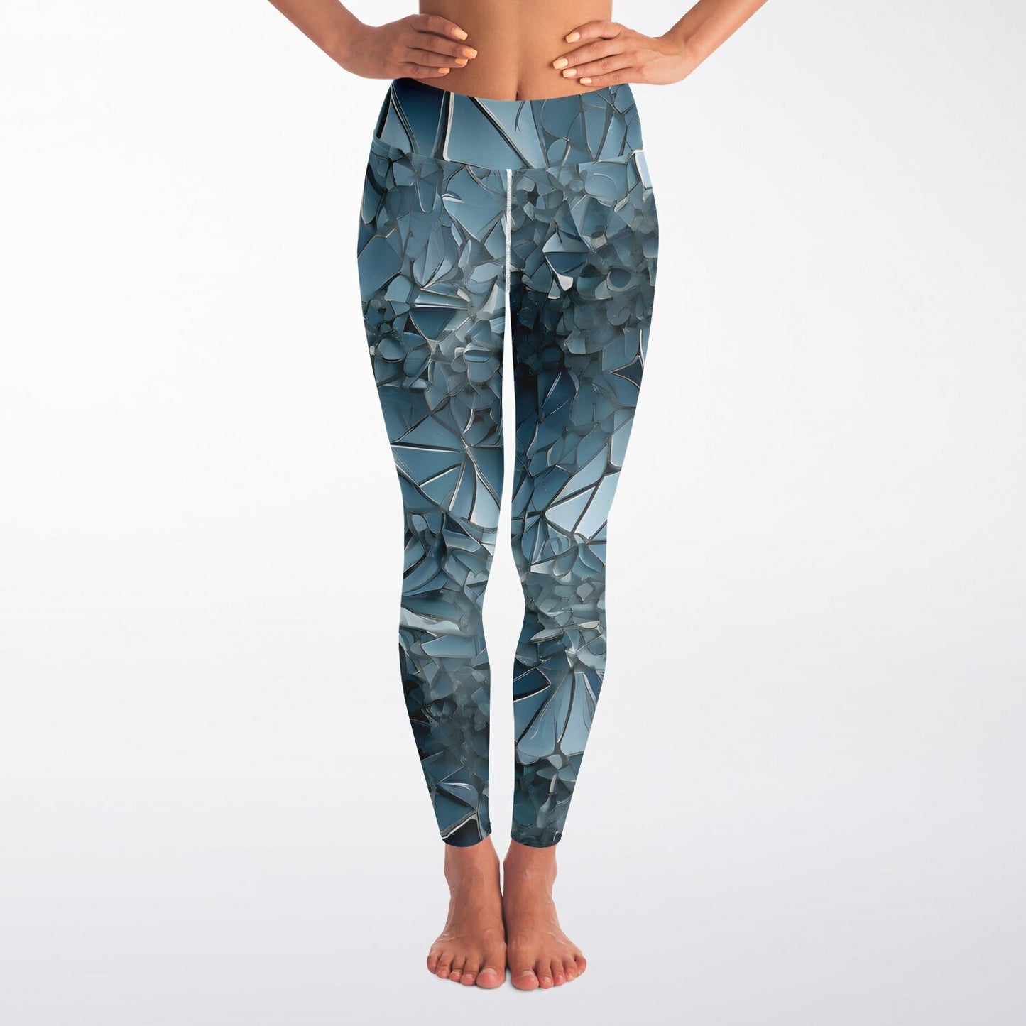 Diamond Blue Yoga Leggings