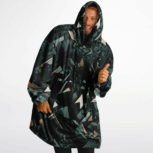 Abstract Camo Snug Hoodie - Festival Fleece Wearable Blanket - Essentials Hoodie
