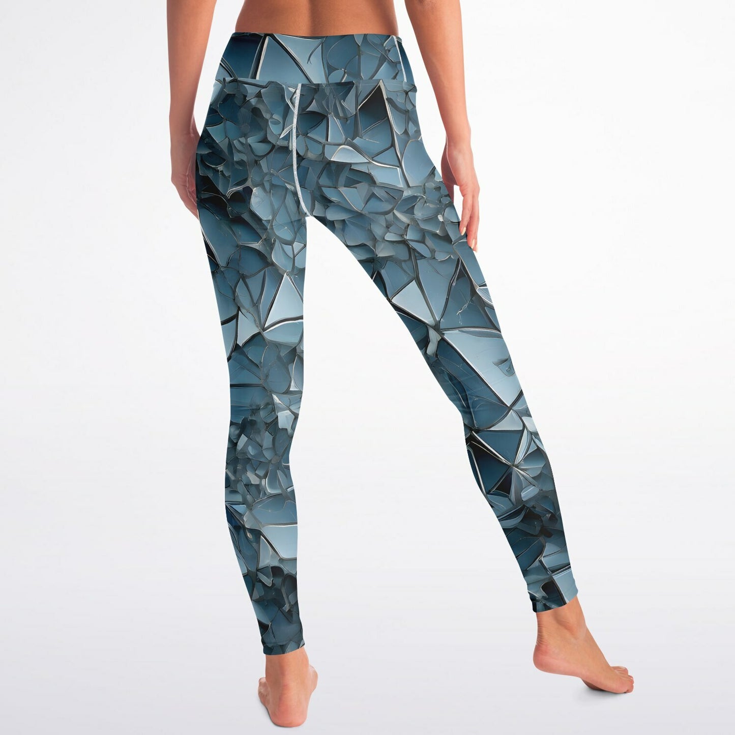 Diamond Blue Yoga Leggings