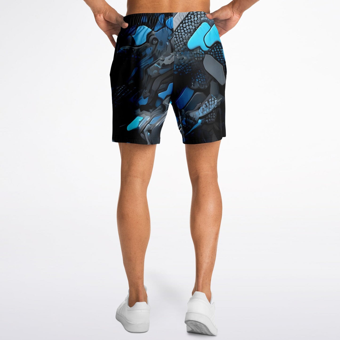 Blue Camo Athletic Shorts